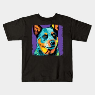 Australian Cattle Dog Pop Art - Dog Lover Gifts Kids T-Shirt